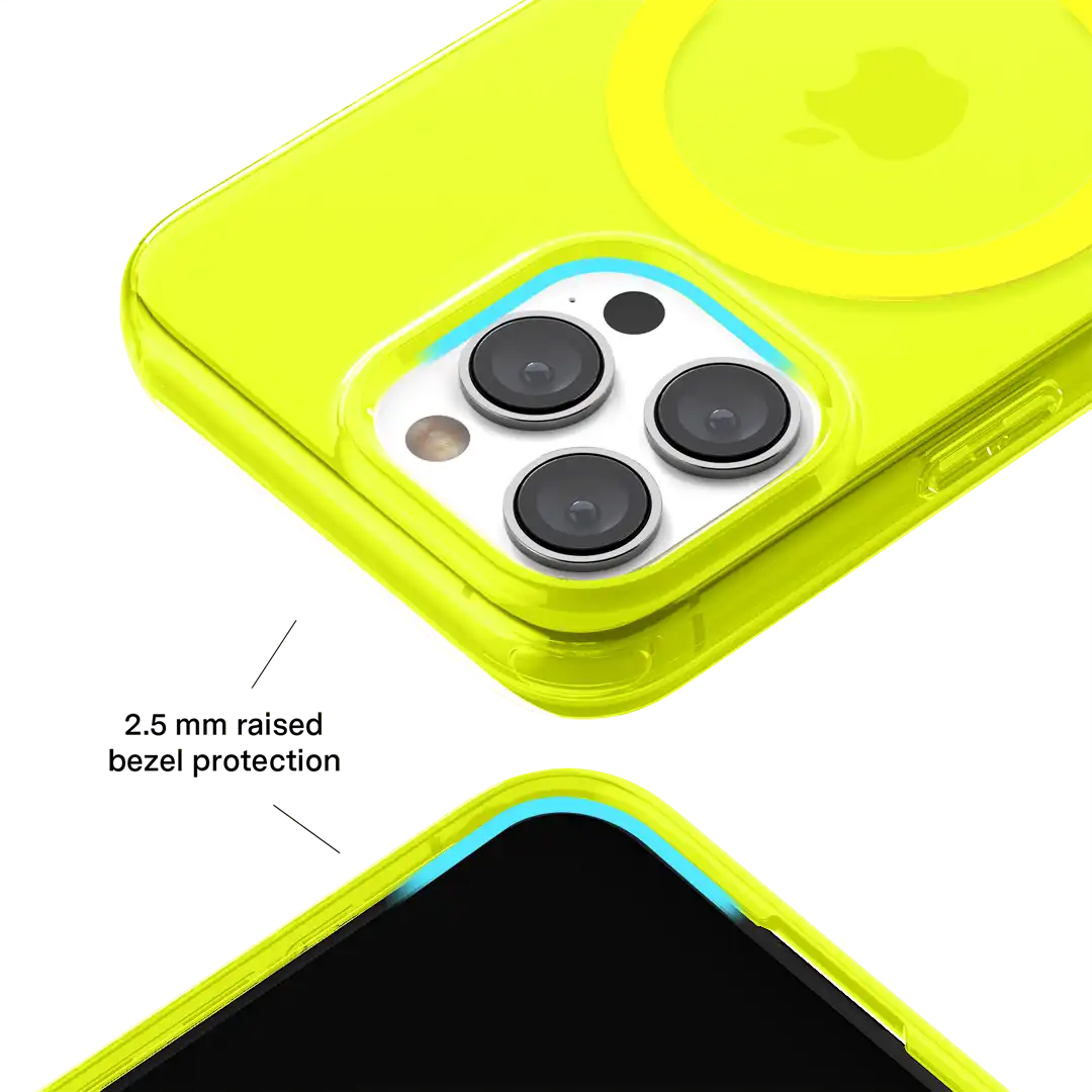 Neon Yellow Clear iPhone Case