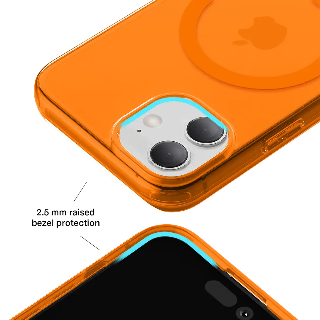 Neon Orange Clear iPhone Case