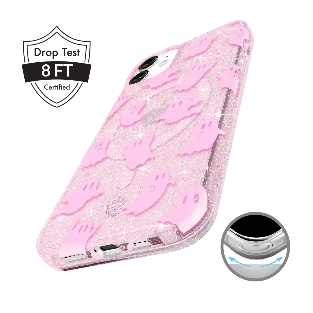 Ghosted Pink Glitter iPhone Case