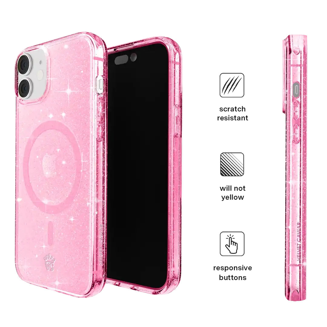 Pink Stardust Glitter iPhone Case