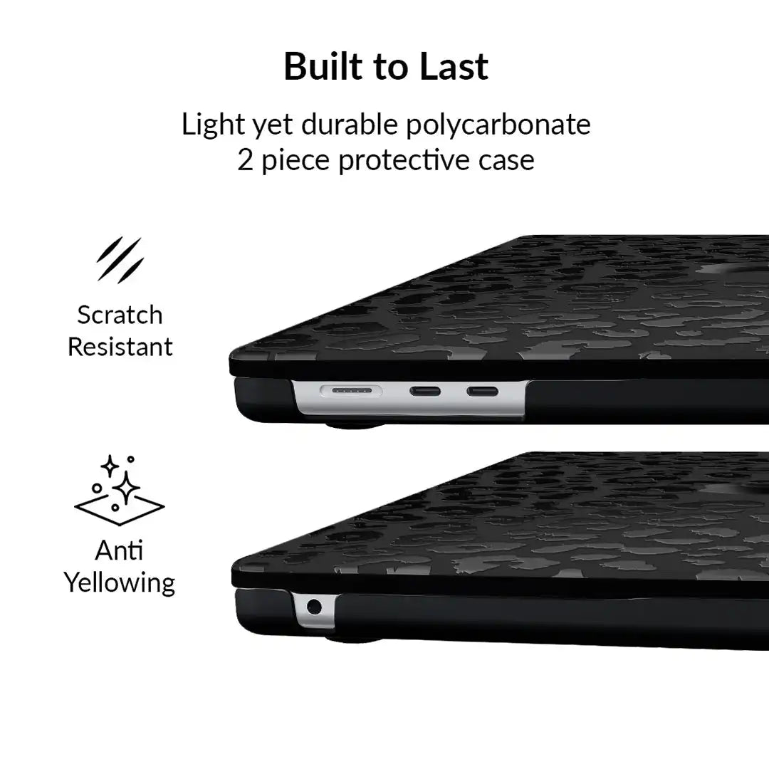 Black Leopard MacBook Case