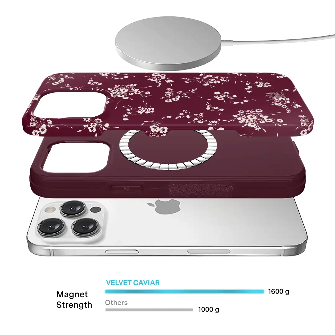 French Burgundy Floral iPhone Case