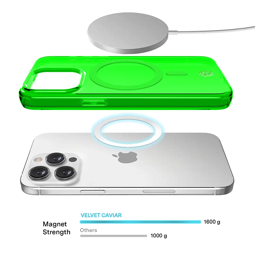 Neon Green Clear iPhone Case