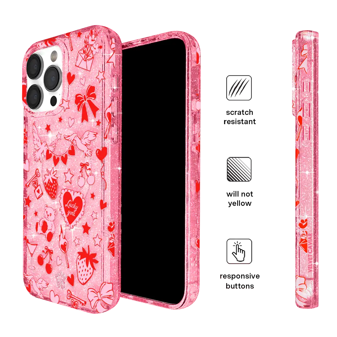 Be Mine Glitter iPhone Case