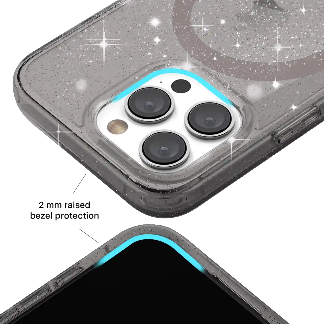Grey Stardust Glitter iPhone Case