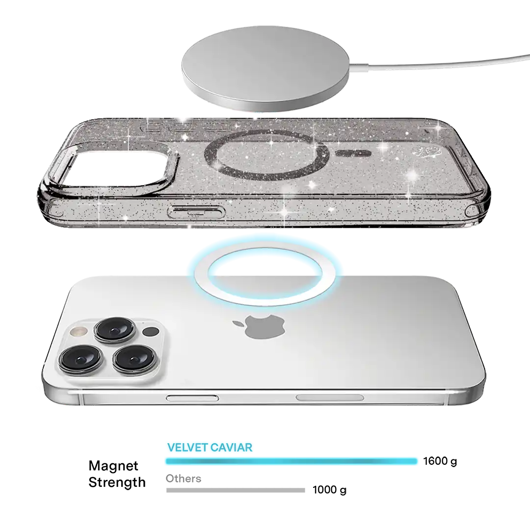 Grey Stardust Glitter iPhone Case