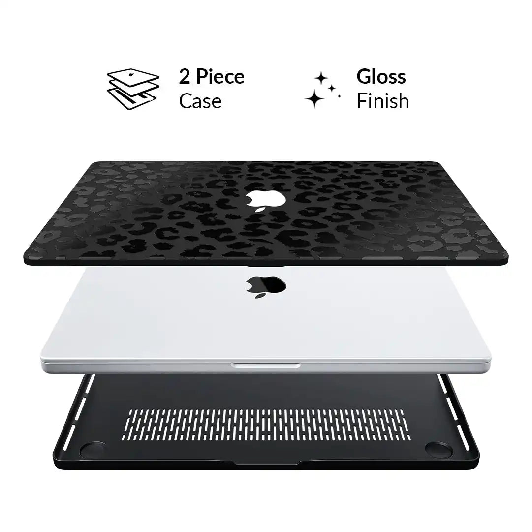 Black Leopard MacBook Case