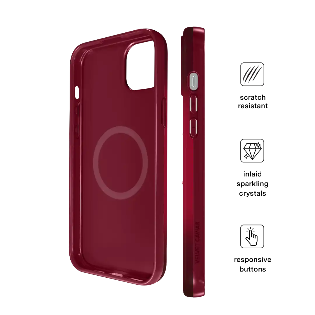 Black Cherry Crystal iPhone Case