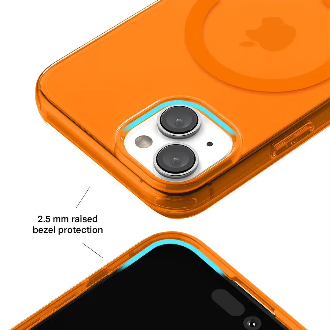 Neon Orange Clear iPhone Case