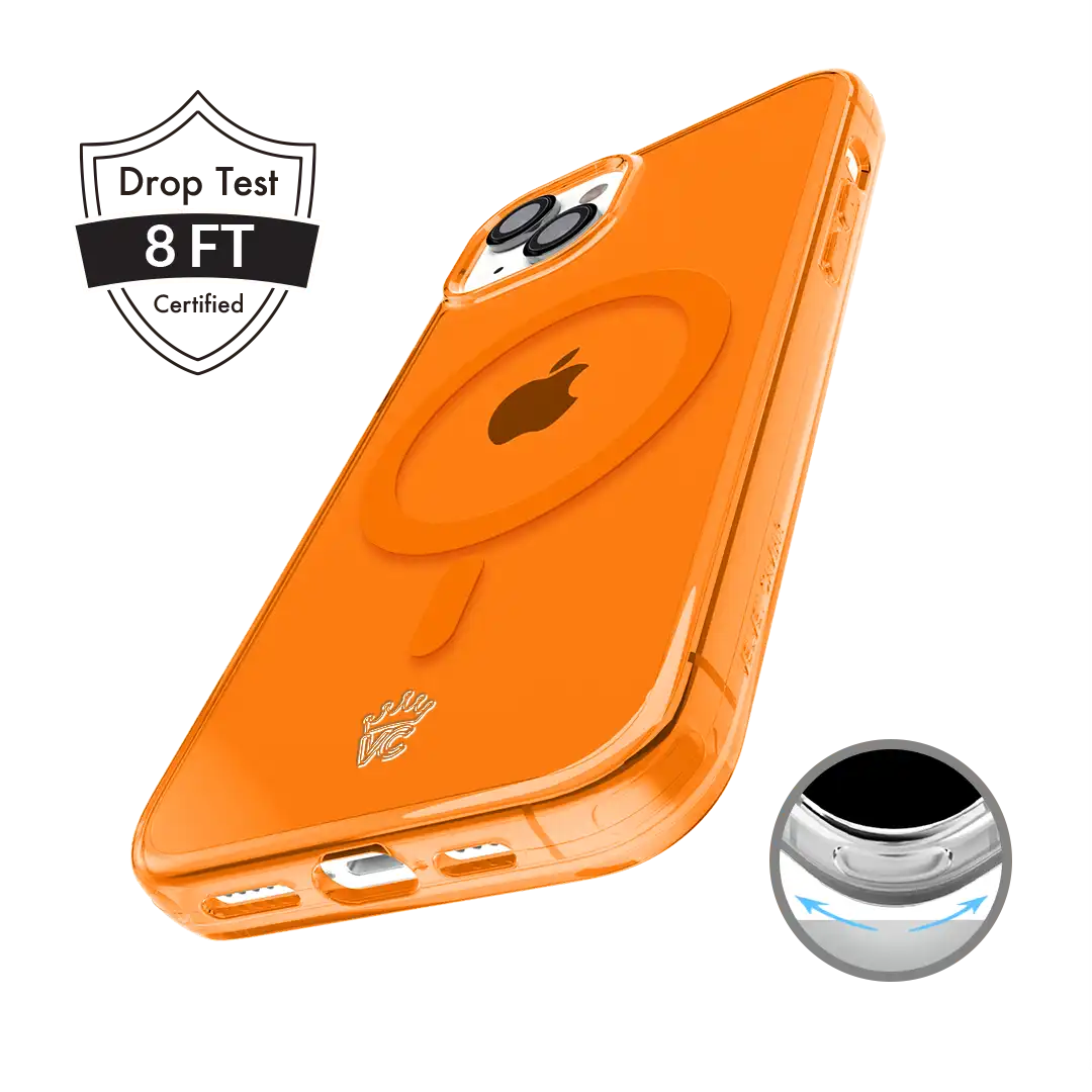 Neon Orange Clear iPhone Case