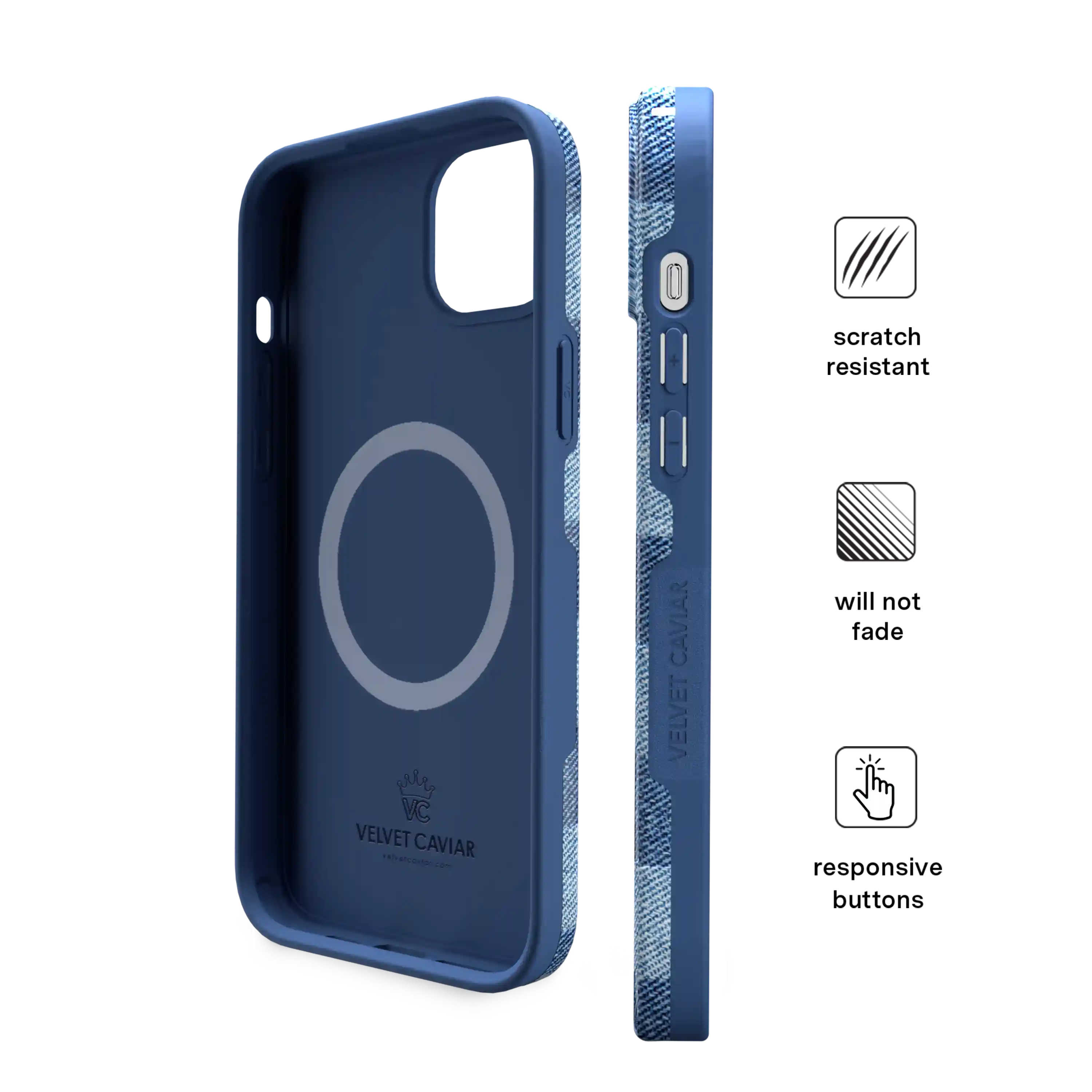 Denim Vibe Checkered iPhone Case
