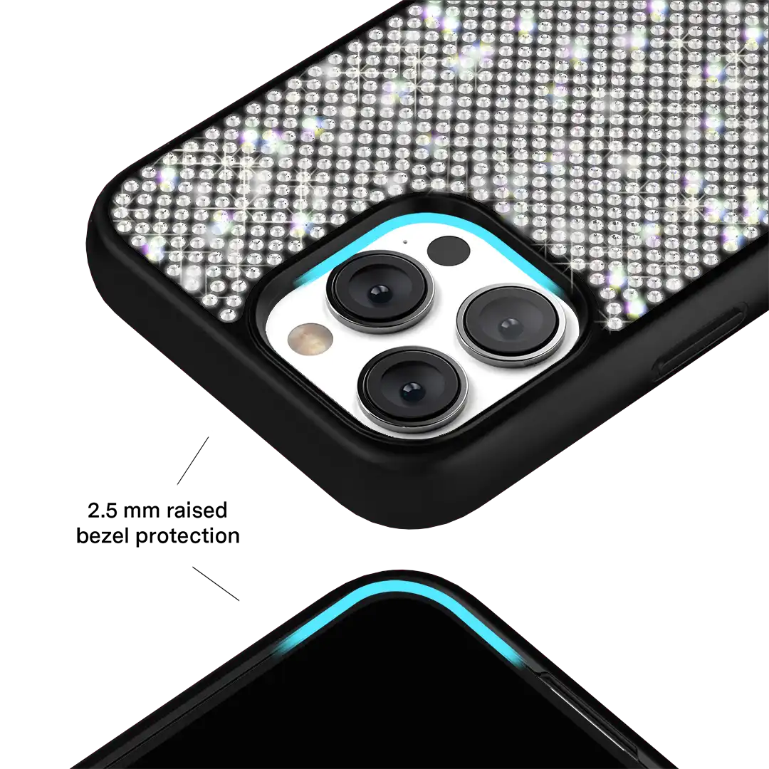 Black Caviar Crystals iPhone Case