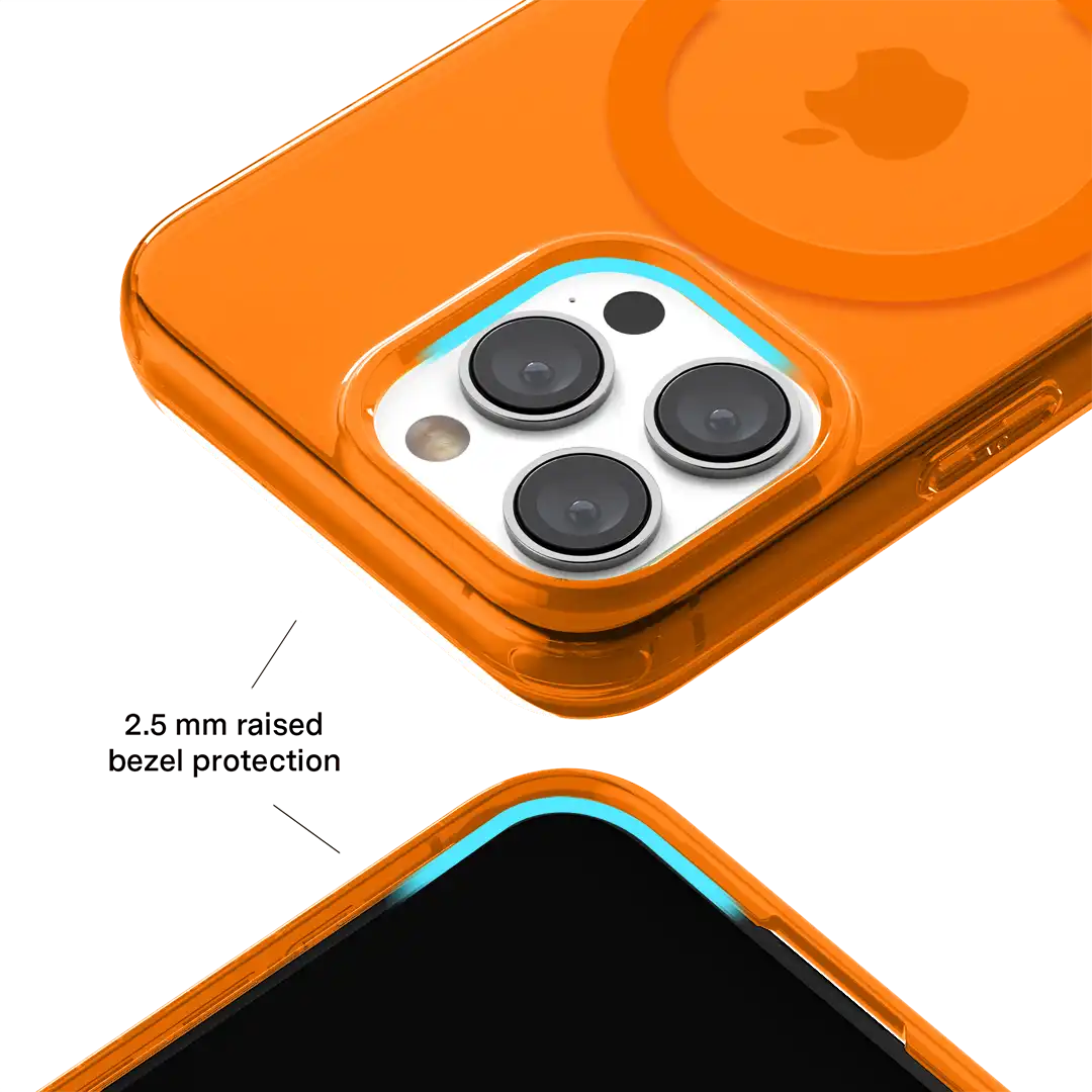 Neon Orange Clear iPhone Case