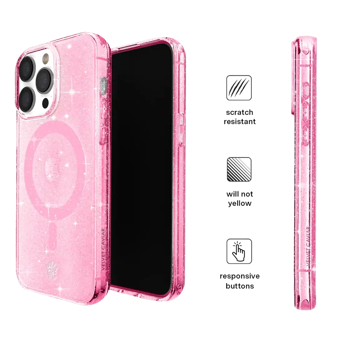 Pink Stardust Glitter iPhone Case