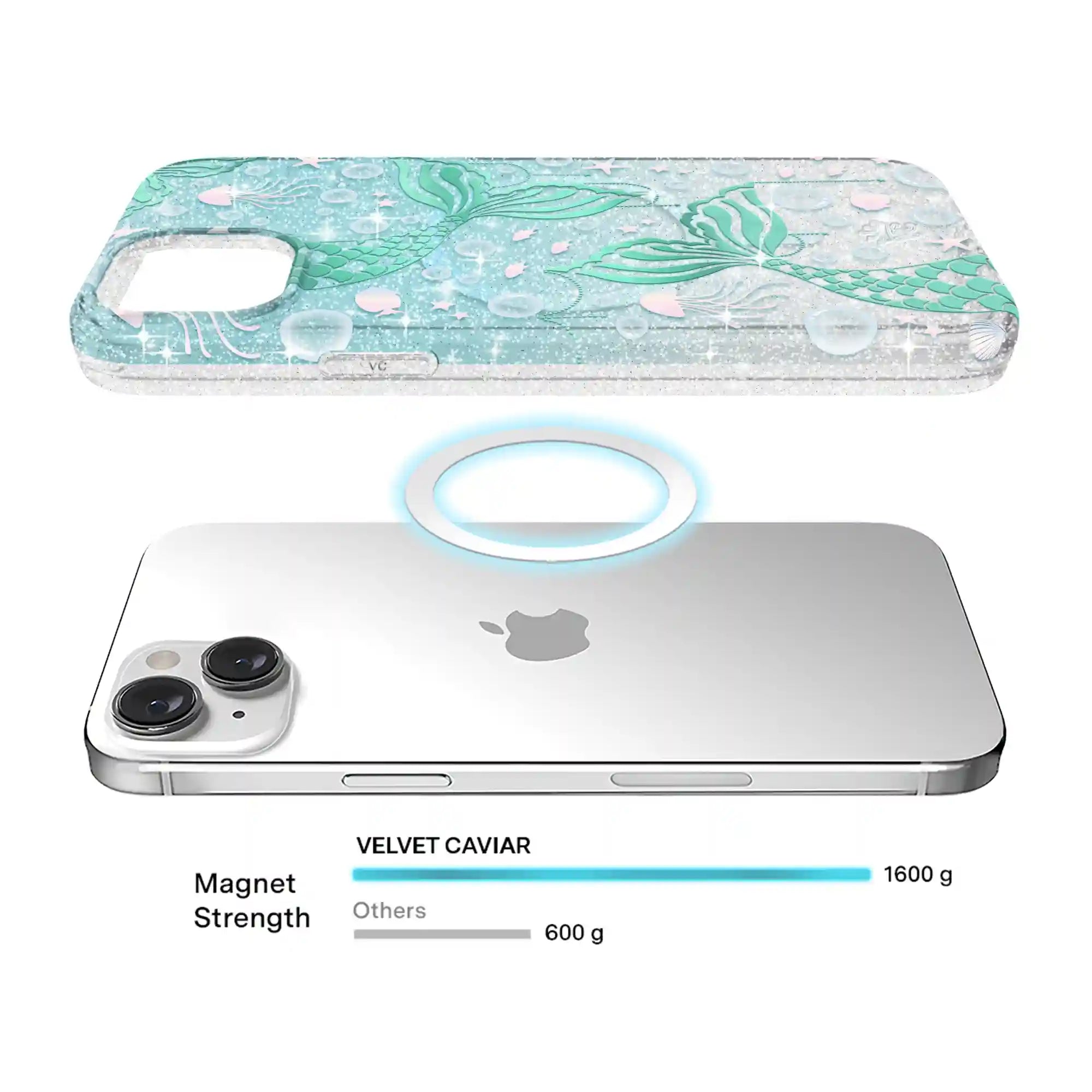 Mermaid Glitter Holo iPhone Case