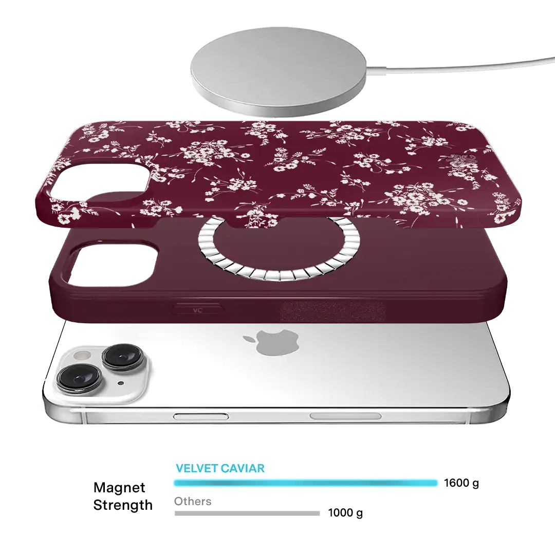 French Burgundy Floral iPhone Case