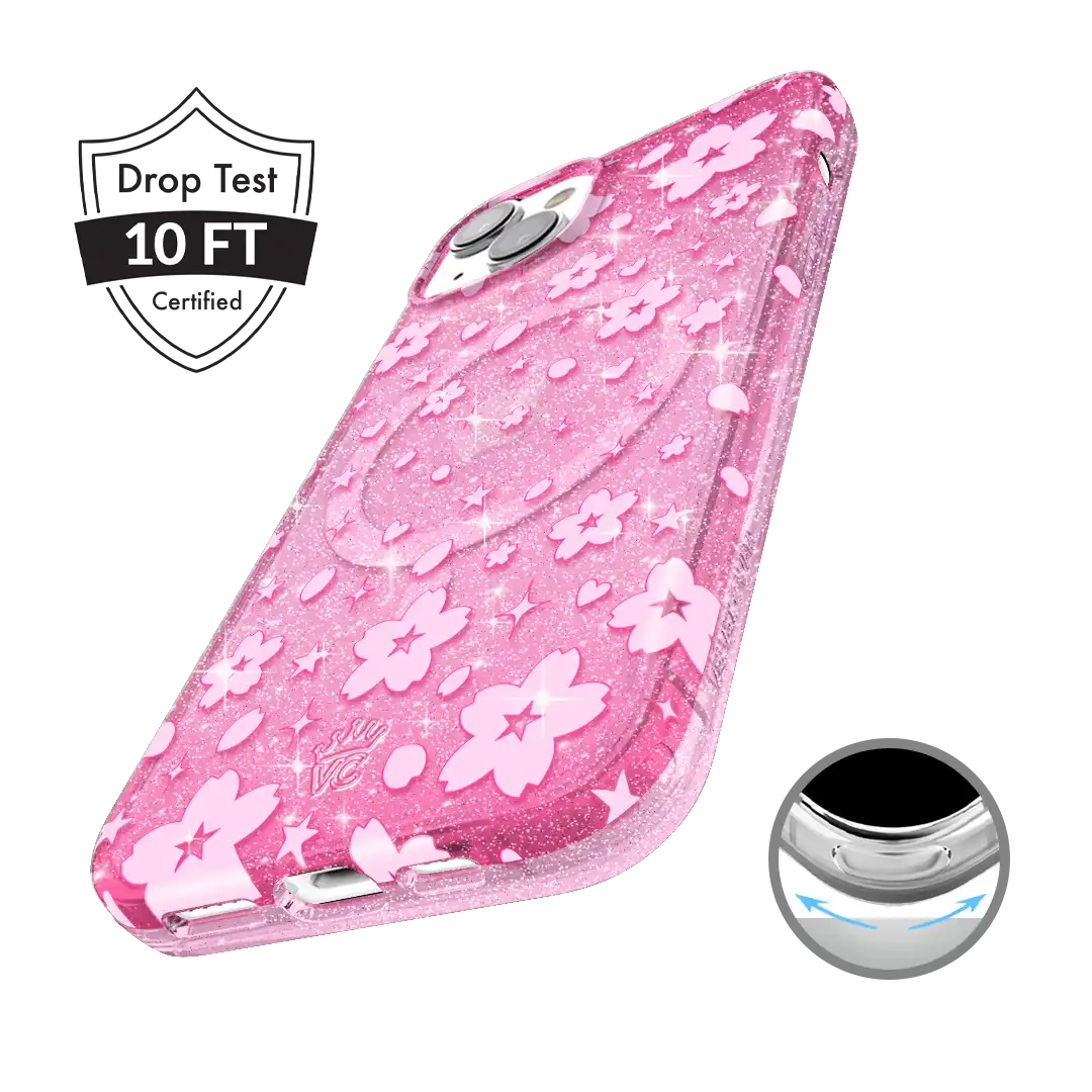 Cherry Blossom Glitter iPhone Case