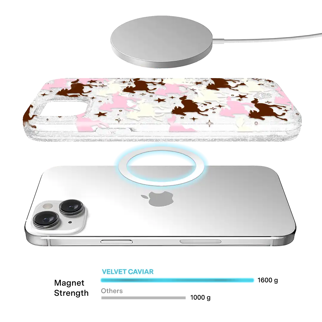 Pink Pony Glitter iPhone Case