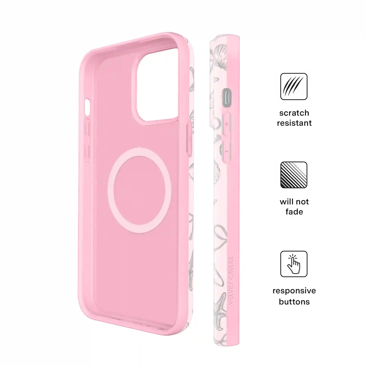 Pink Coastal Seashells iPhone Case