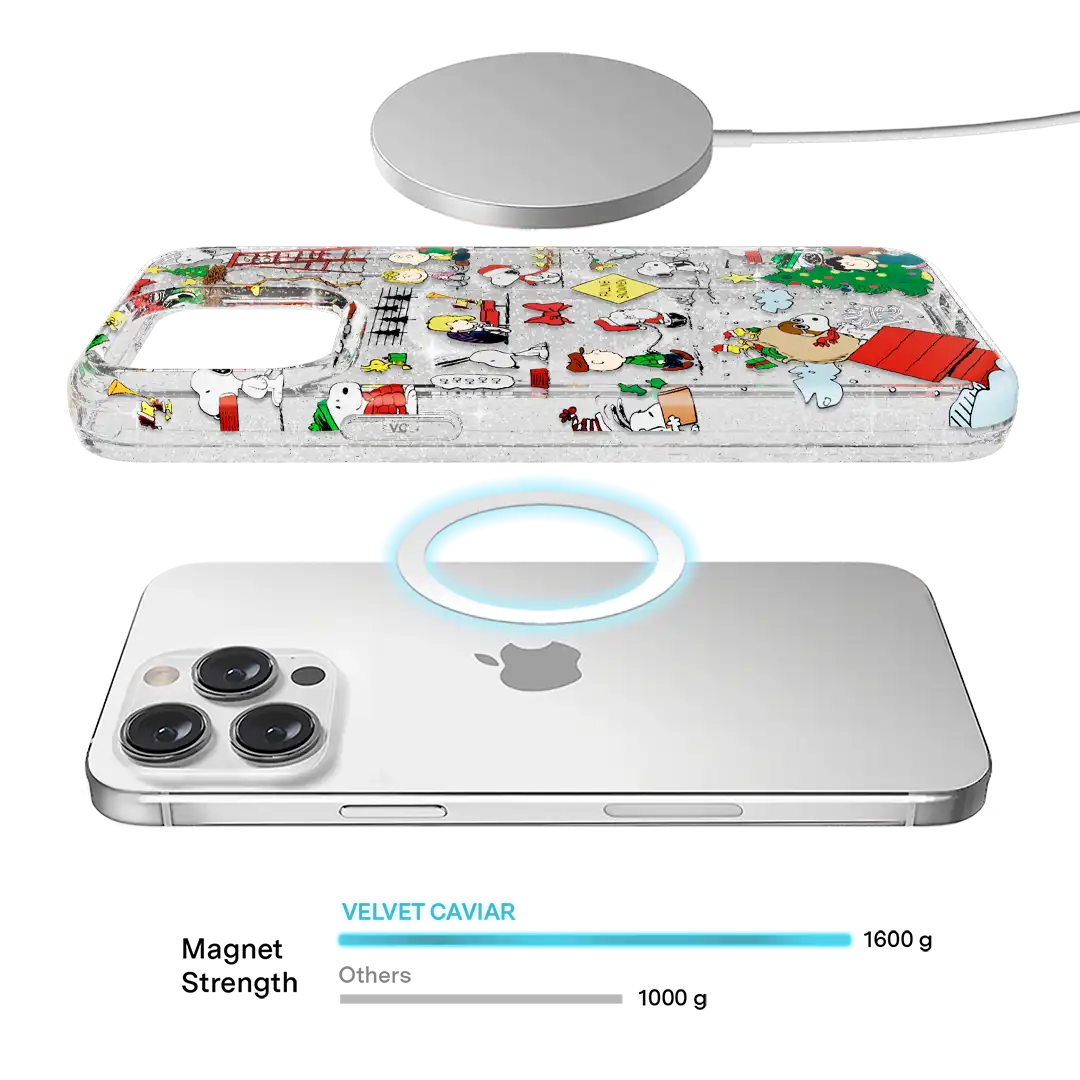 Snoopy Christmas Glitter iPhone Case