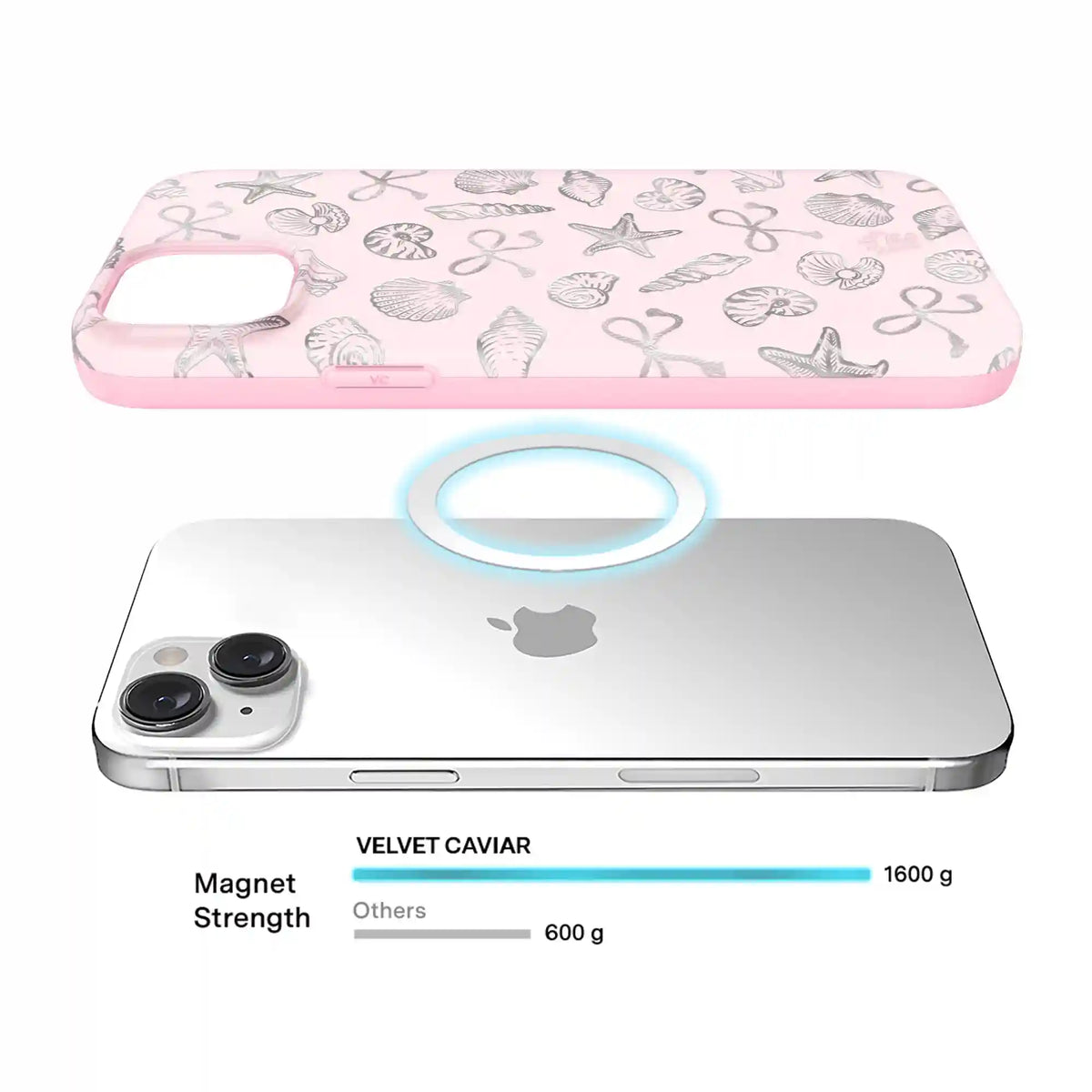 Pink Coastal Seashells iPhone Case