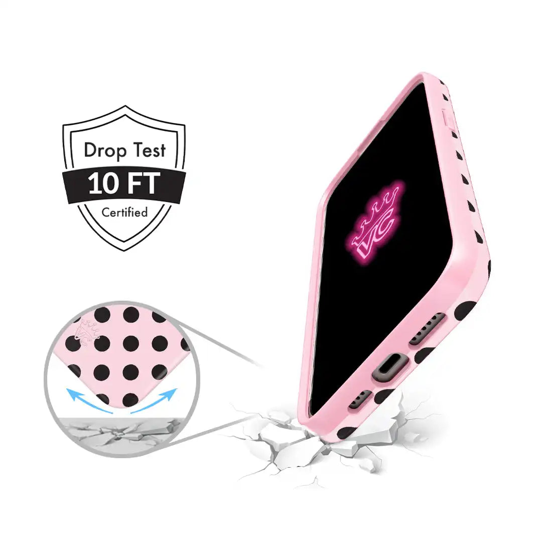 Princess Pink Polka Dot iPhone Case