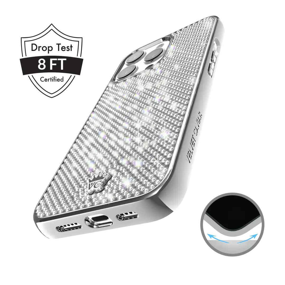 Chrome Caviar Crystals iPhone Case