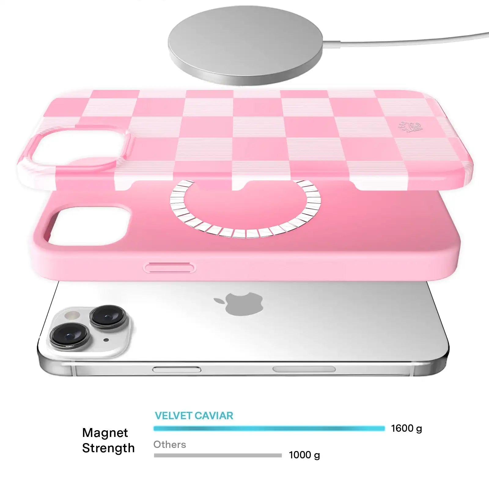 Pink Vibe Checkered iPhone Case