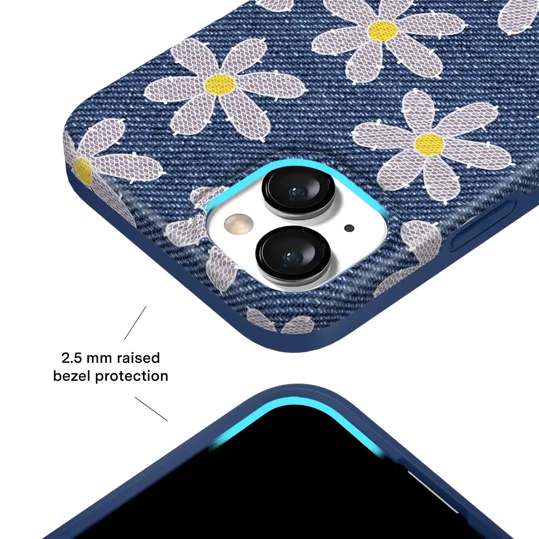 Denim Daisy iPhone Case