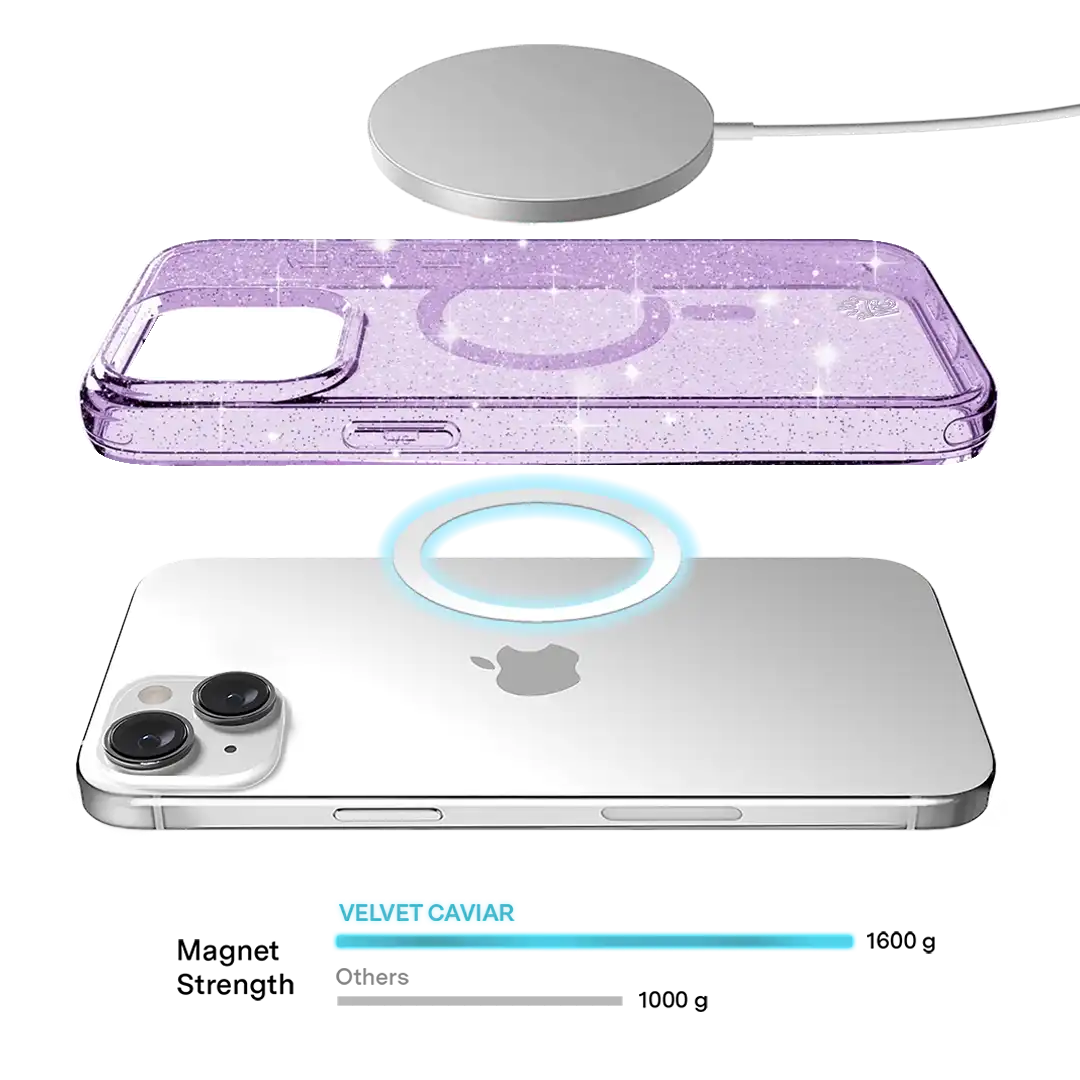 Lilac Stardust Glitter iPhone Case