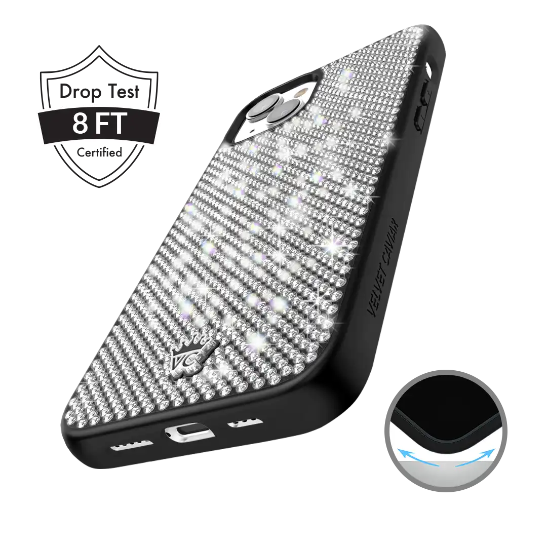 Black Caviar Crystals iPhone Case