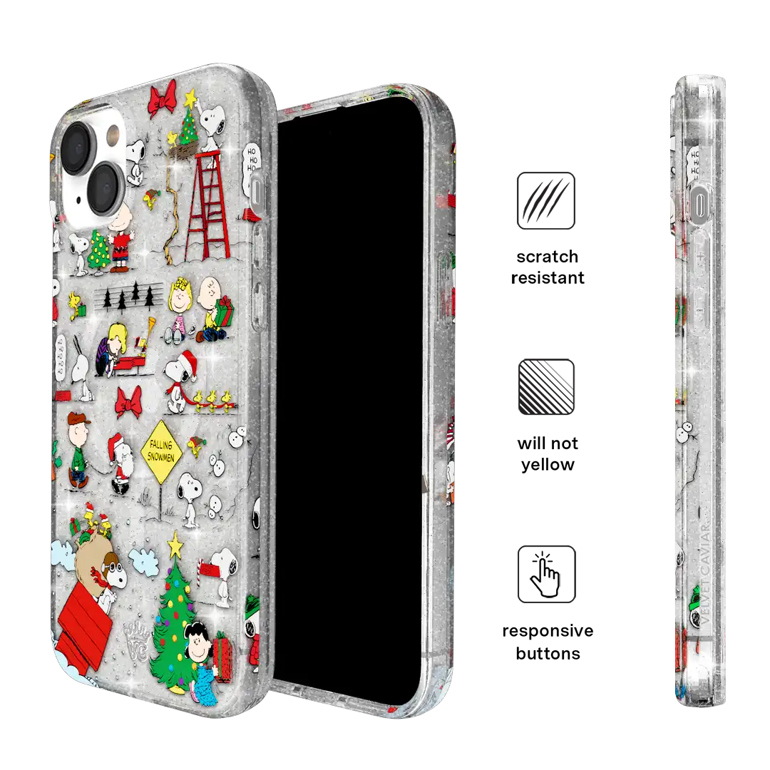 Snoopy Christmas Glitter iPhone Case
