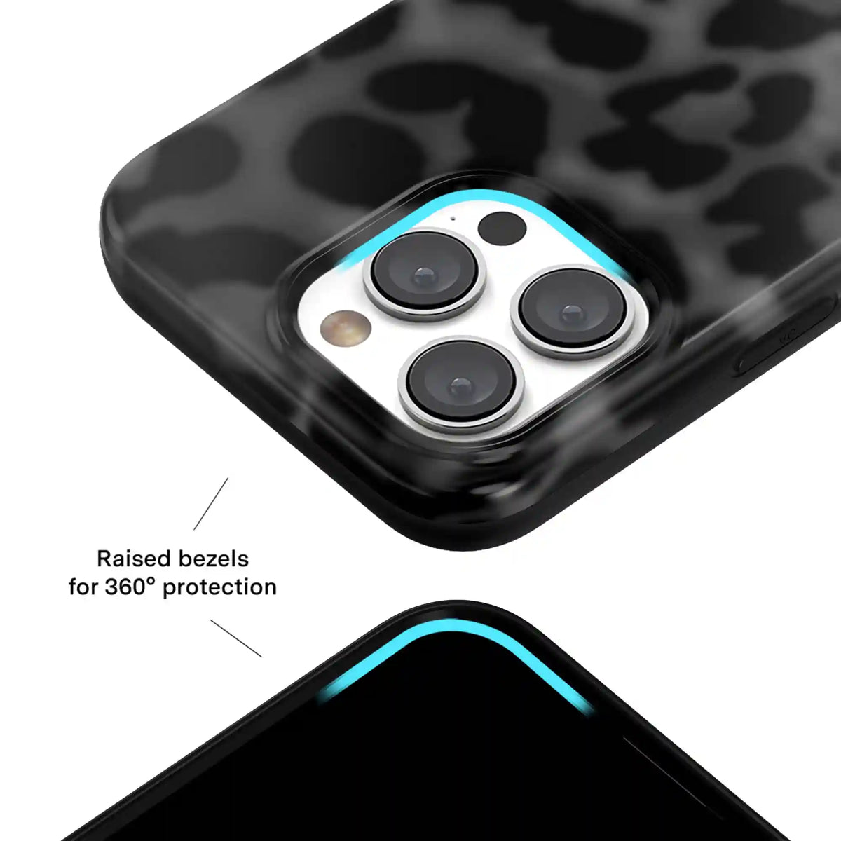 It Girl Black Leopard iPhone Case