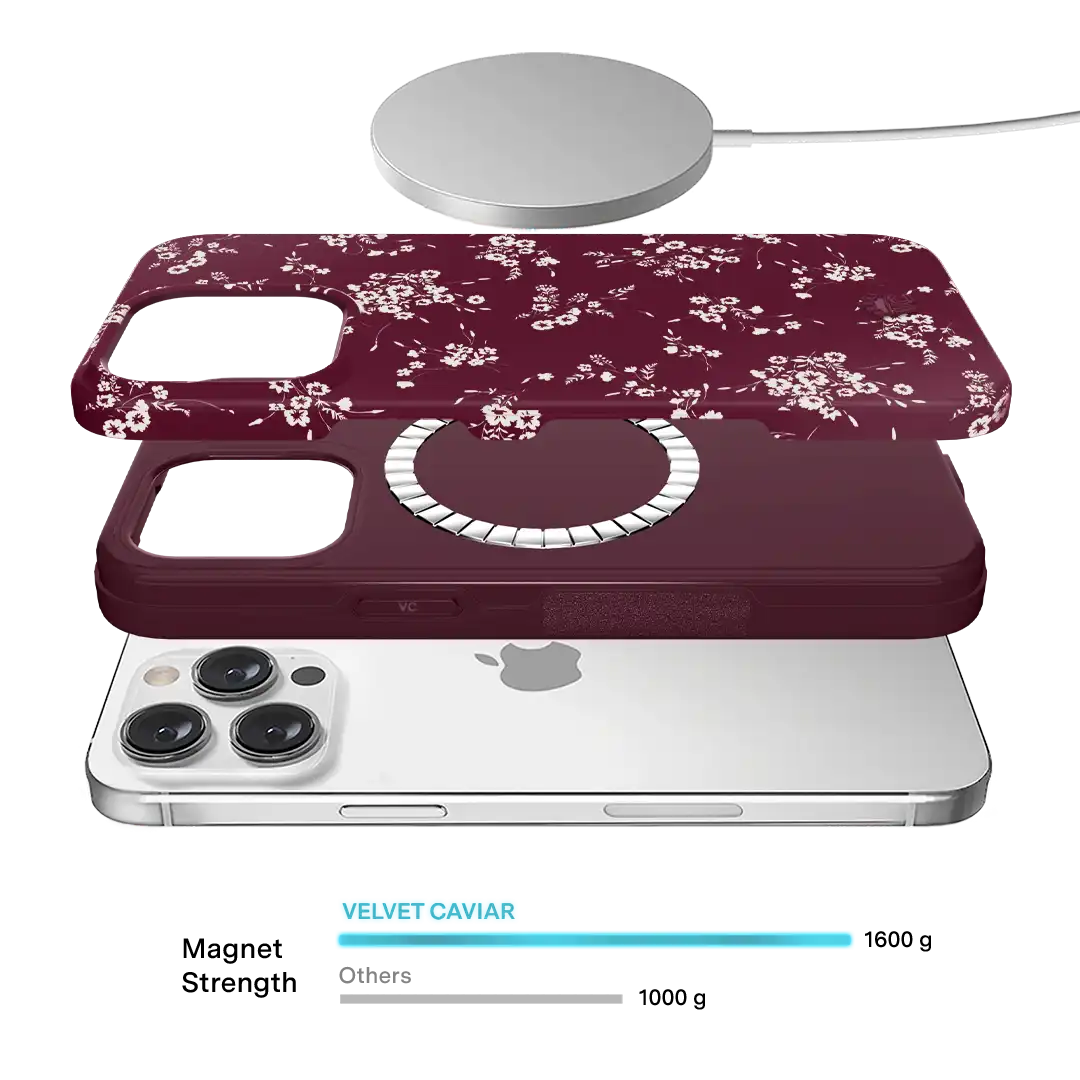 French Burgundy Floral iPhone Case