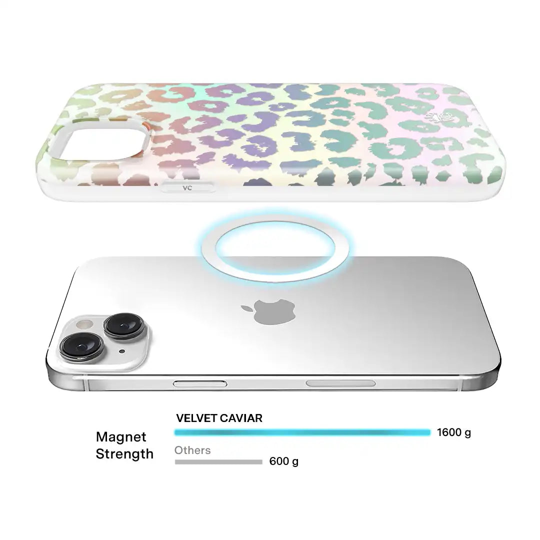 White Opal Leopard iPhone Case