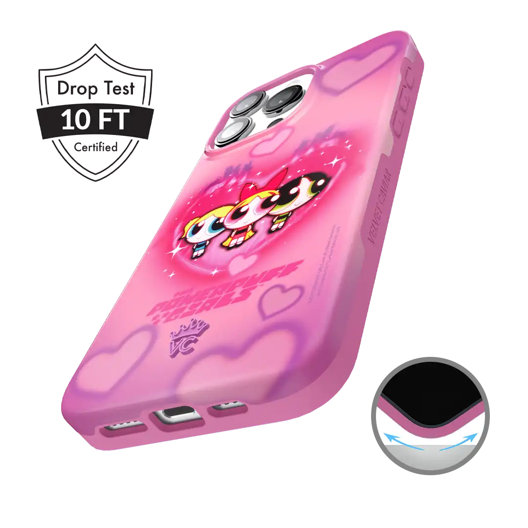 The Powerpuff Girls Airbrush Hearts iPhone Case