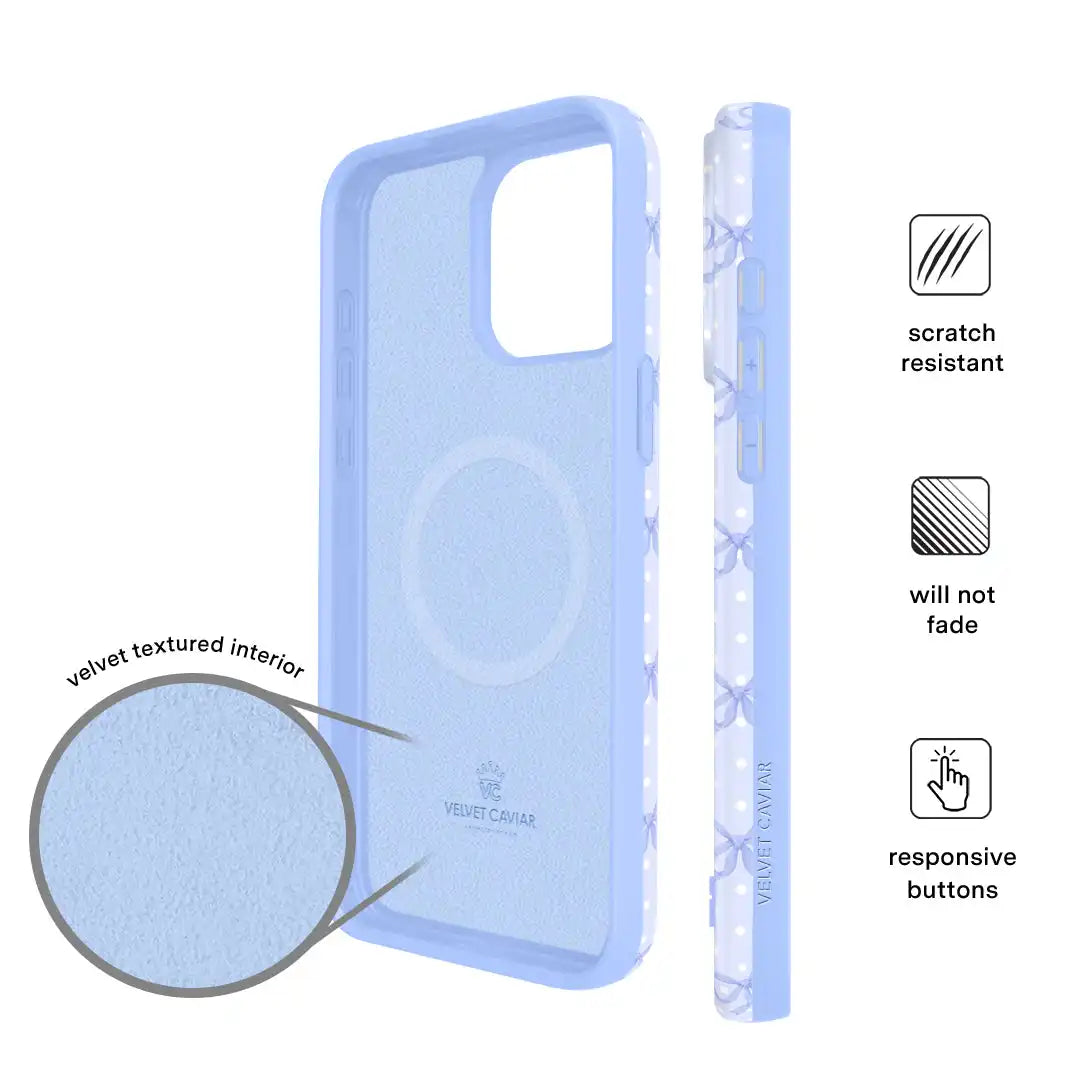 Lovely Blue Bows iPhone Case