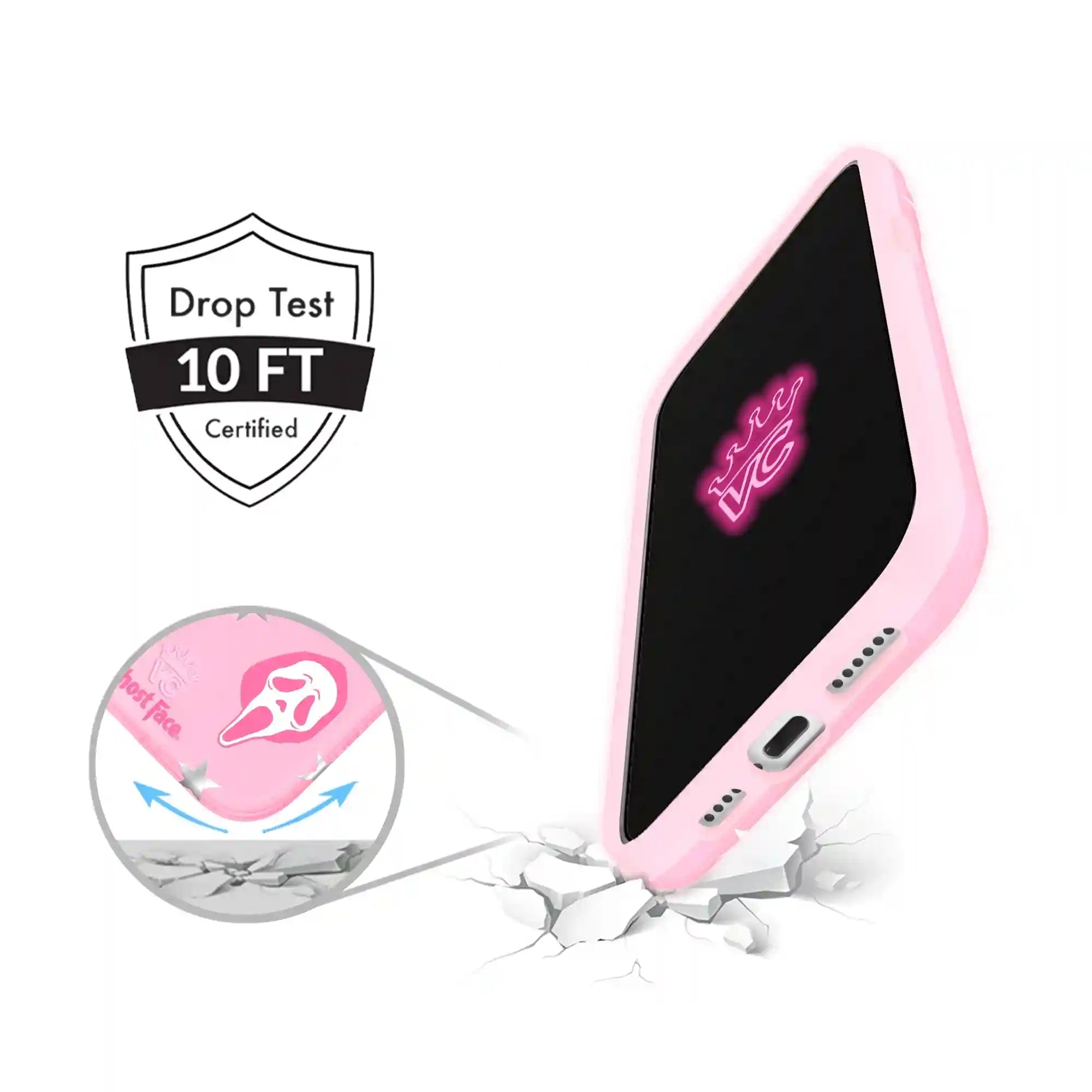 Ghost Face Call Me Pink iPhone Case