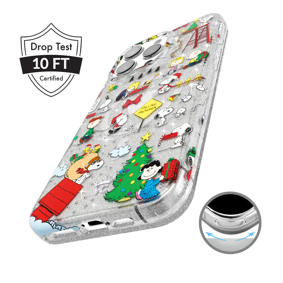 Snoopy Christmas Glitter iPhone Case