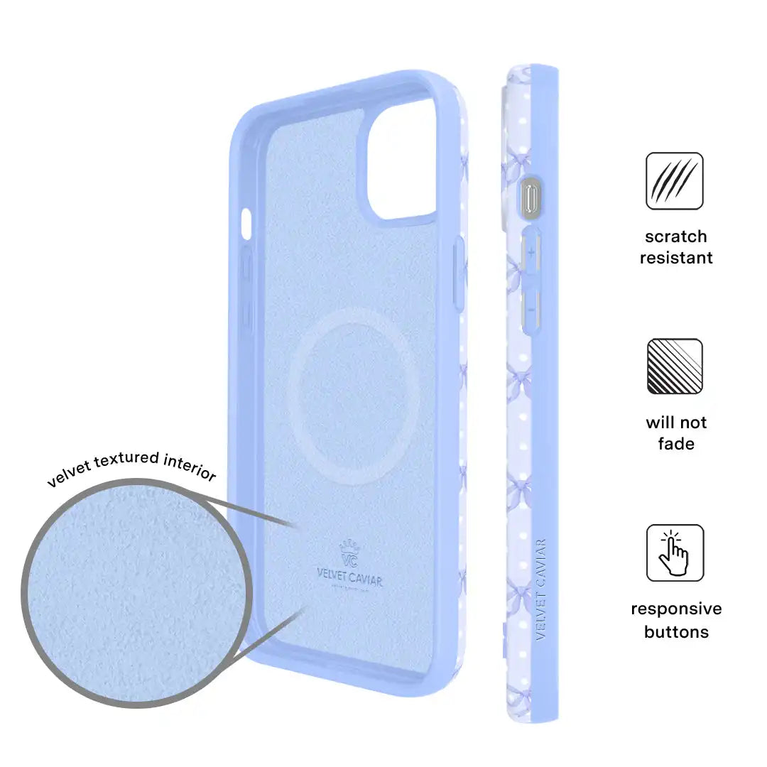 Lovely Blue Bows iPhone Case