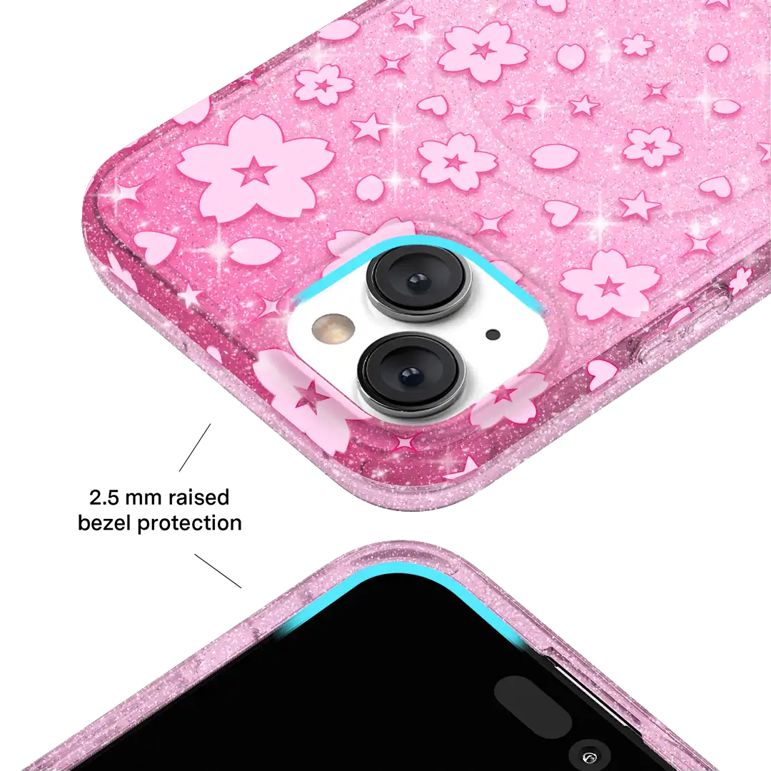 Cherry Blossom Glitter iPhone Case