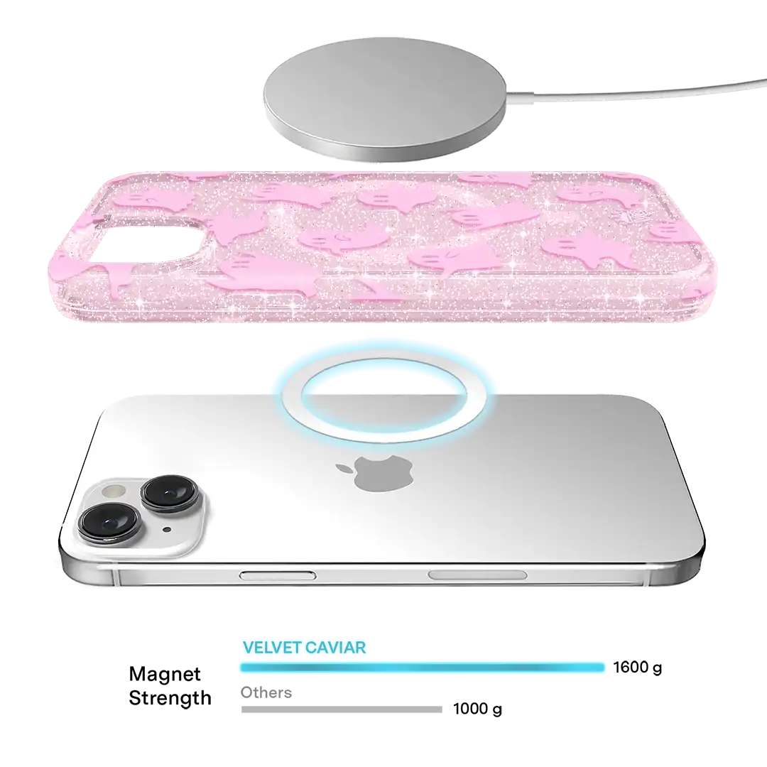 Ghosted Pink Glitter iPhone Case