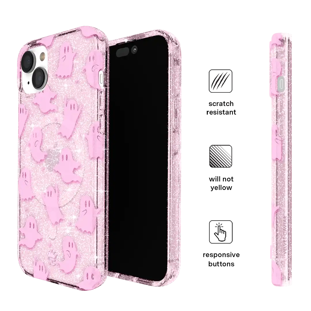Ghosted Pink Glitter iPhone Case