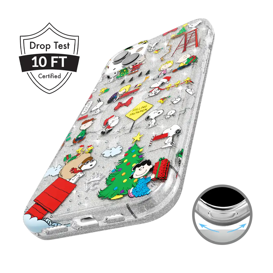 Snoopy Christmas Glitter iPhone Case
