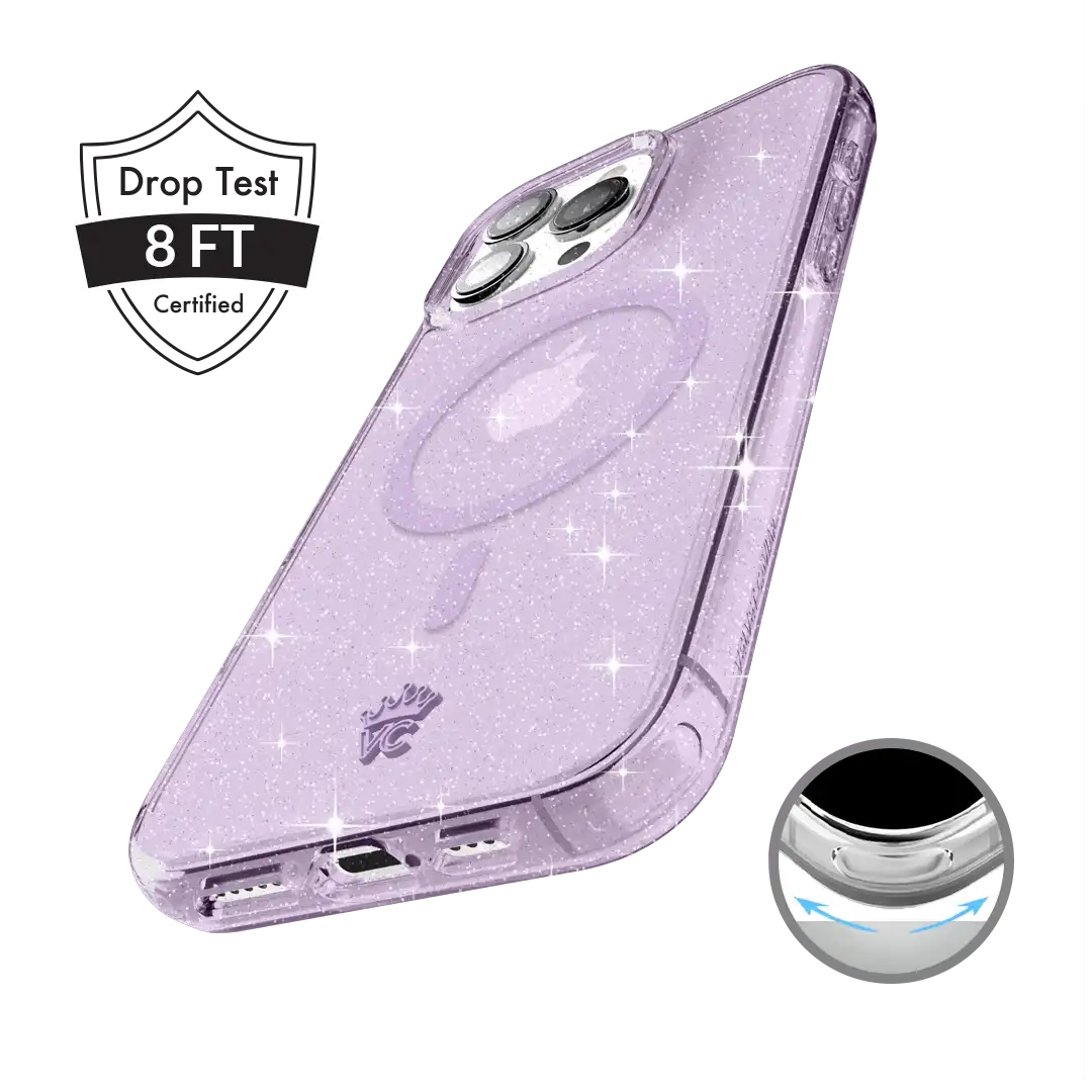 Lilac Stardust Glitter iPhone Case