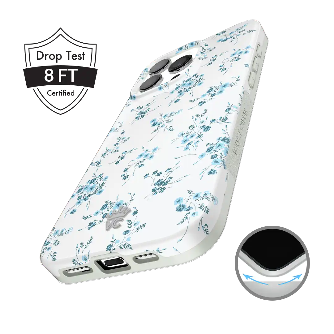 French Blue Floral iPhone Case