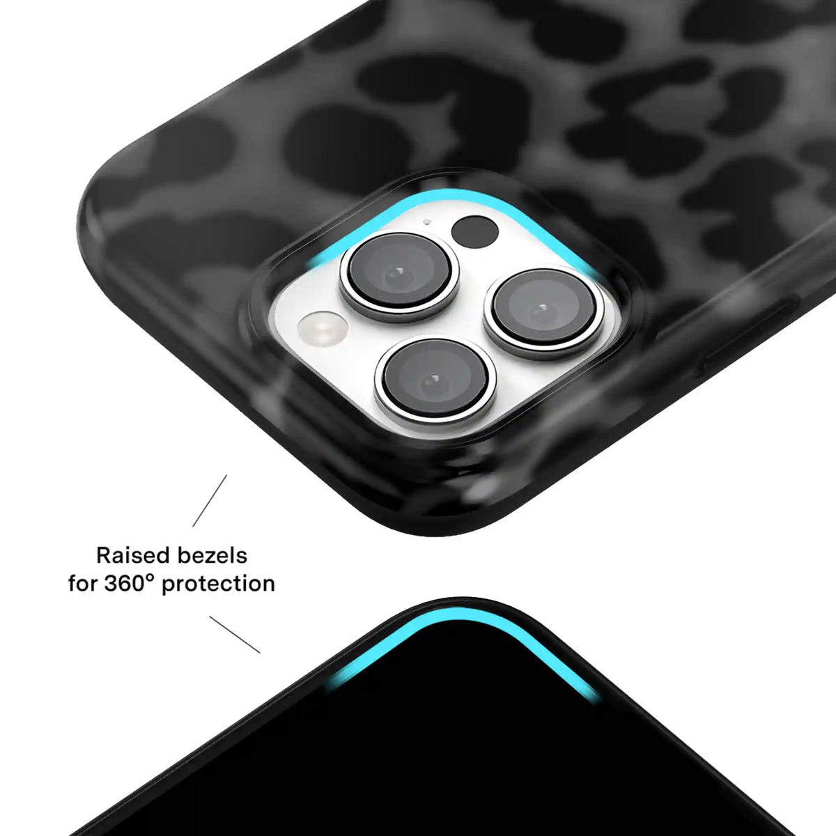 It Girl Black Leopard iPhone Case