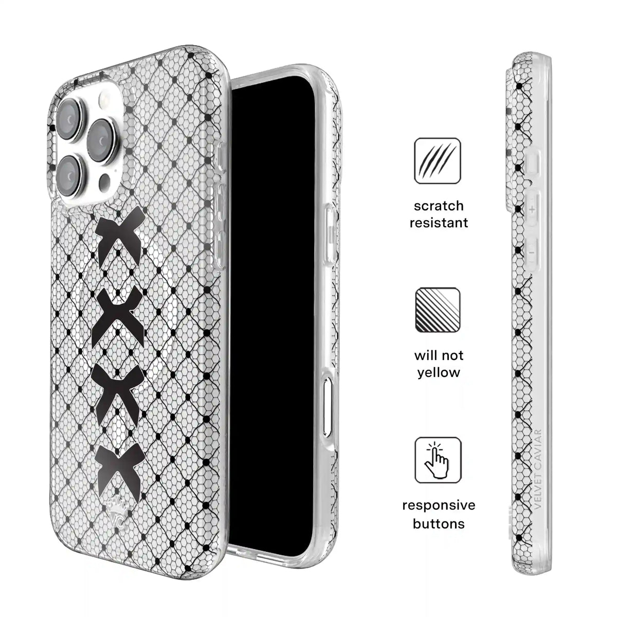 Lacy Black Bows iPhone Case