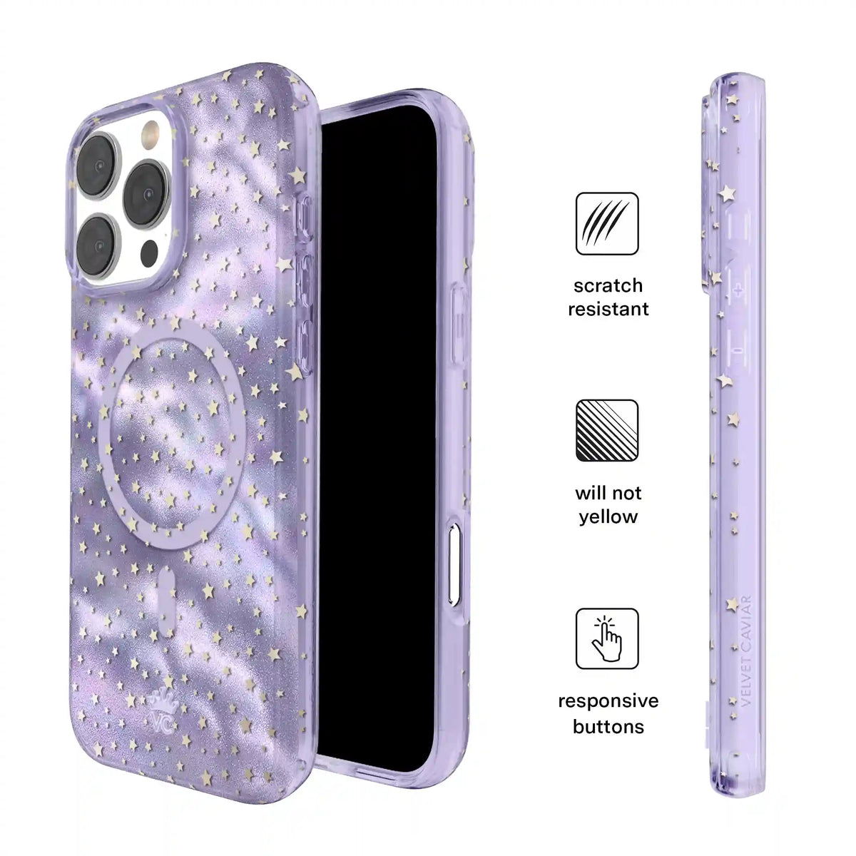 Lilac Celestial Stars iPhone Case