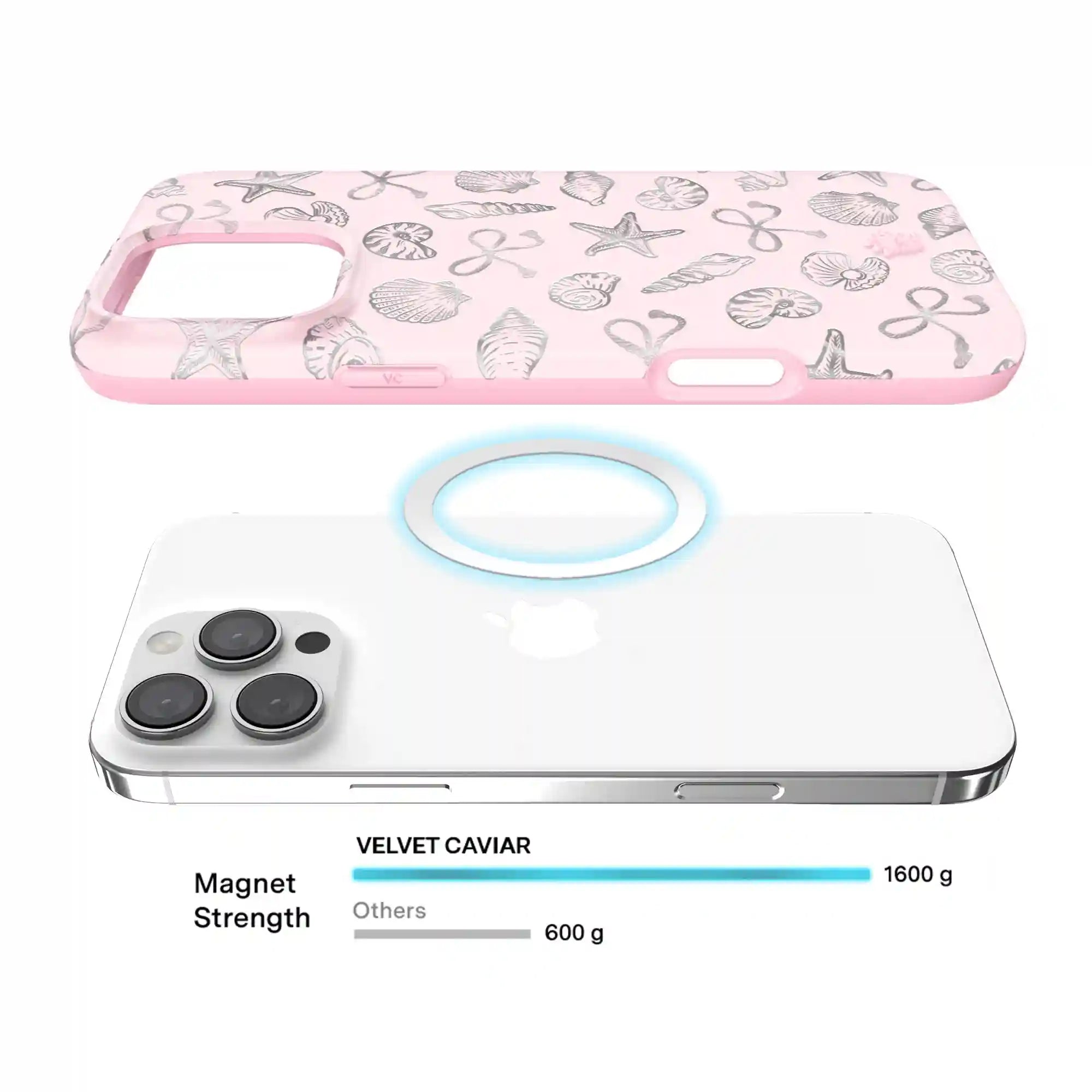 Pink Coastal Seashells iPhone Case